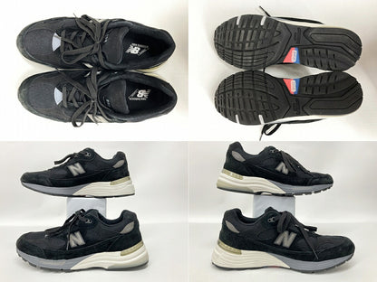 New Balance M992BL Black Sneakers Size 29cm
