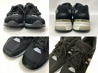 New Balance M992BL Black Sneakers Size 29cm