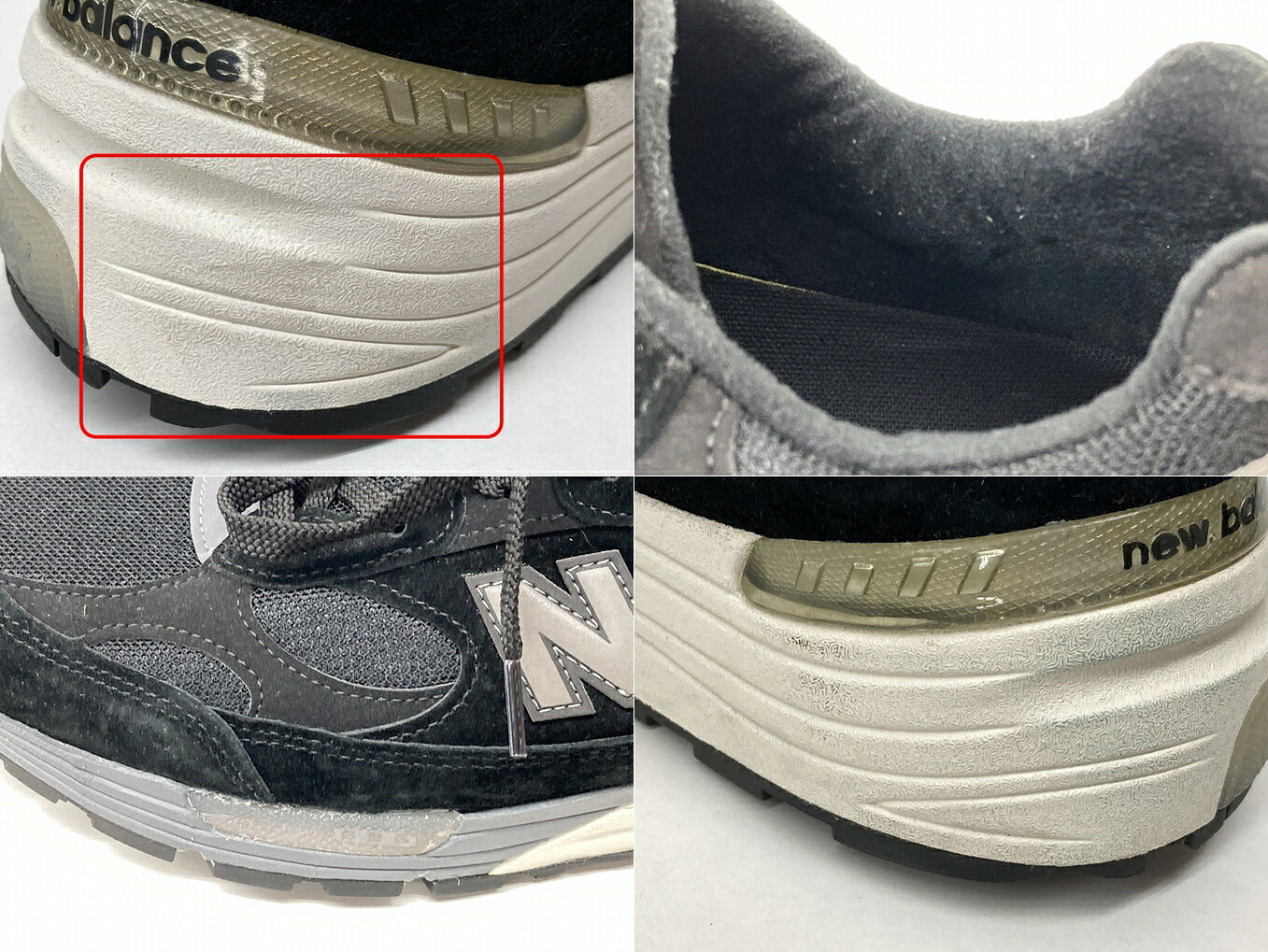 New Balance M992BL Black Sneakers Size 29cm