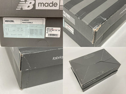 New Balance M992BL Black Sneakers Size 29cm