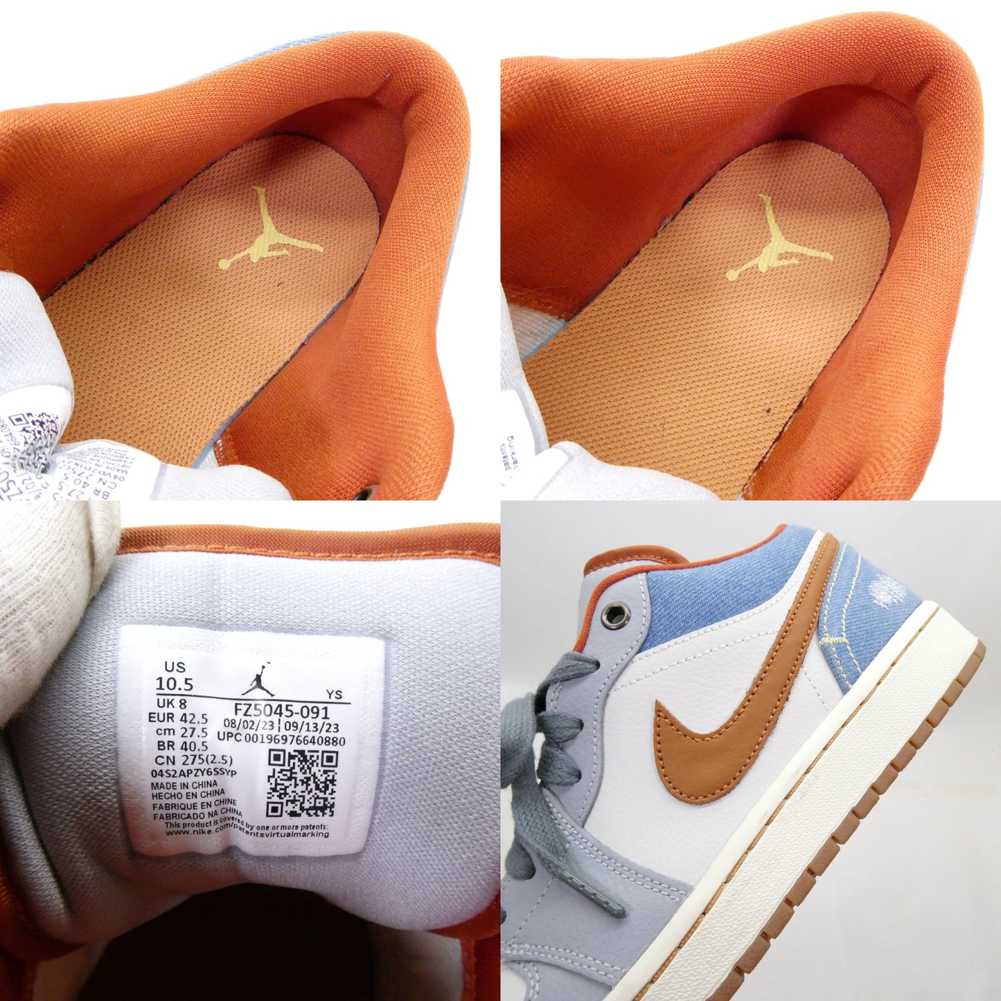 NIKE WMNS Air Jordan 1 Low Phantom Denim Sneakers