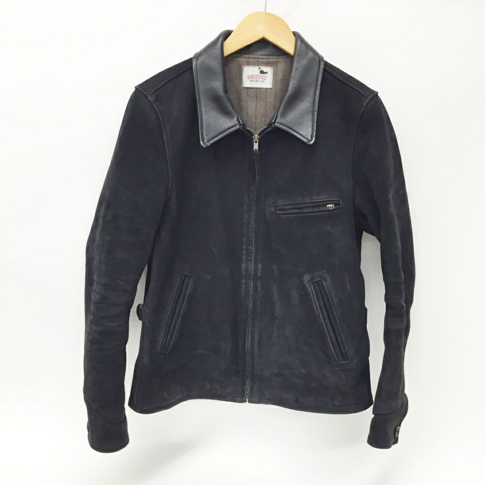 GANGSTERVILLE Horse Hide Nubuck Jacket Black Size S