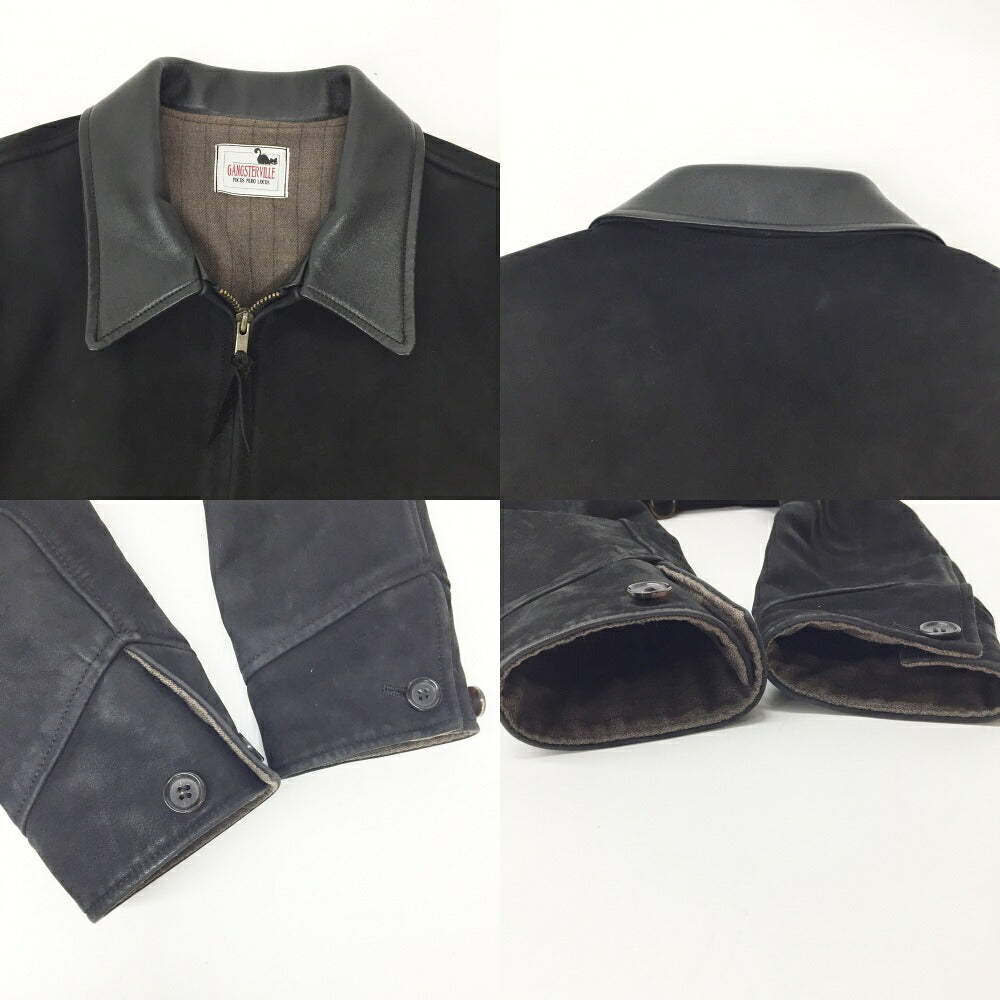 GANGSTERVILLE Horse Hide Nubuck Jacket Black Size S