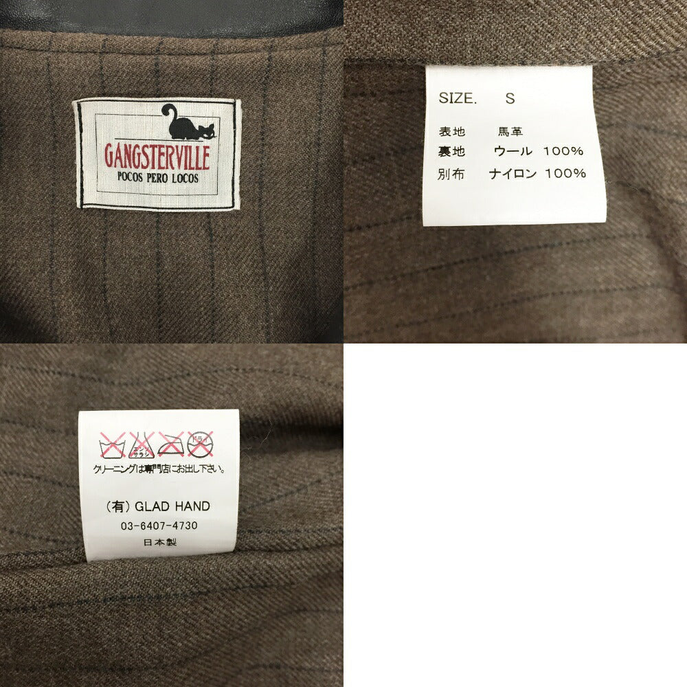 GANGSTERVILLE Horse Hide Nubuck Jacket Black Size S