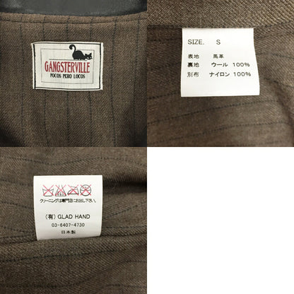 GANGSTERVILLE Horse Hide Nubuck Jacket Black Size S