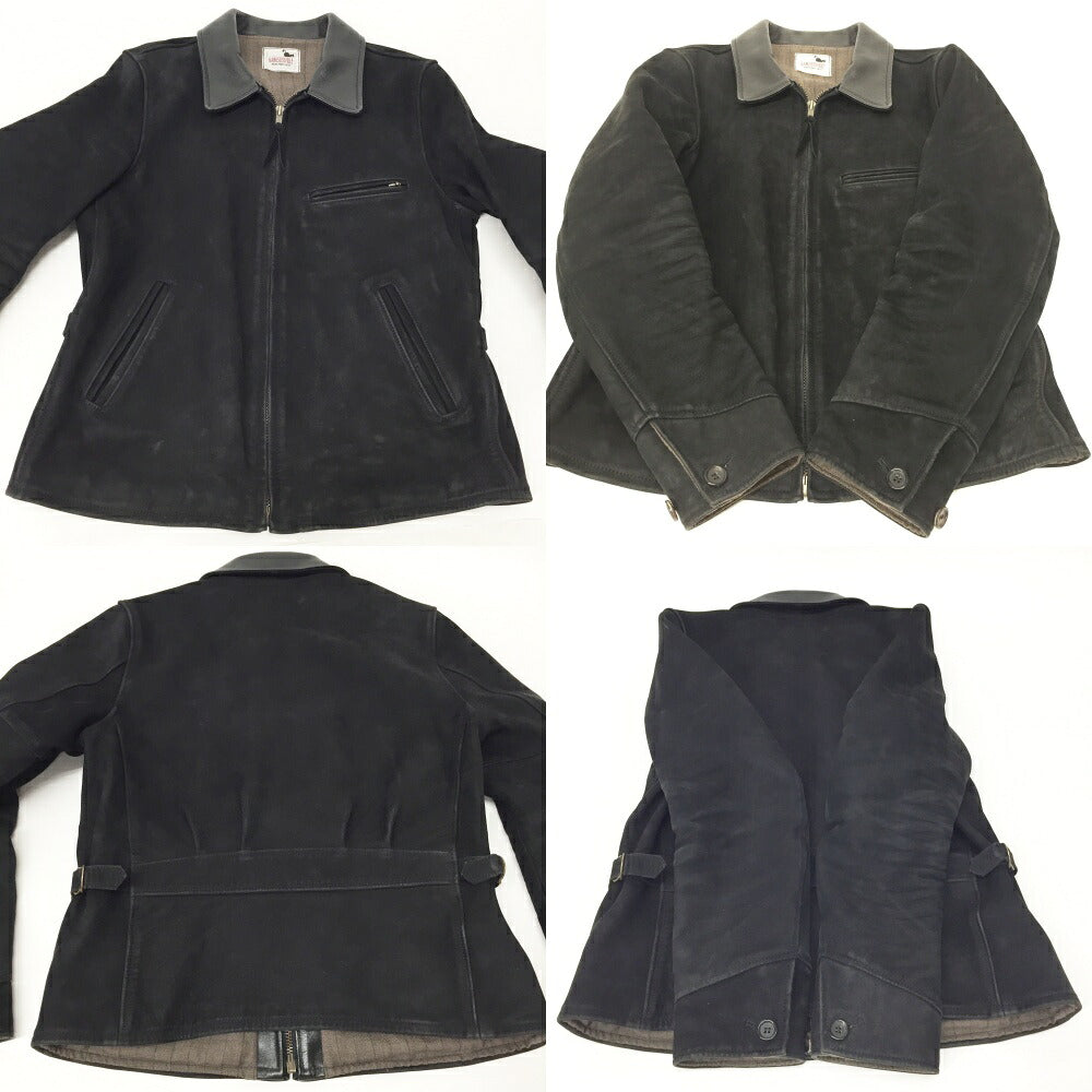 GANGSTERVILLE Horse Hide Nubuck Jacket Black Size S