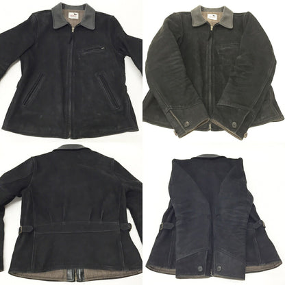 GANGSTERVILLE Horse Hide Nubuck Jacket Black Size S