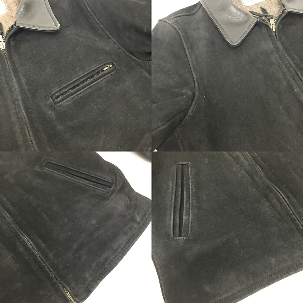 GANGSTERVILLE Horse Hide Nubuck Jacket Black Size S