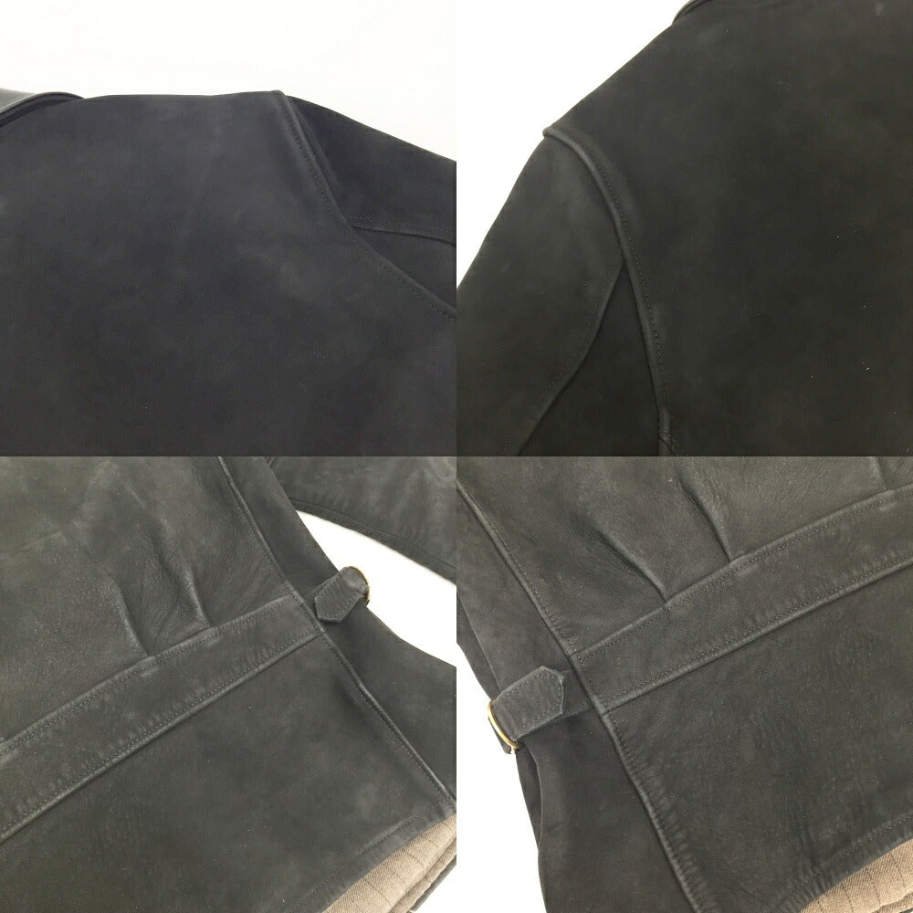 GANGSTERVILLE Horse Hide Nubuck Jacket Black Size S