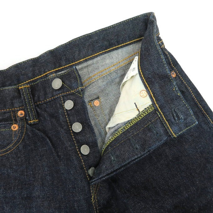 MOMOTARO JEANS Button Fly Slim Straight Jeans Indigo Size 29