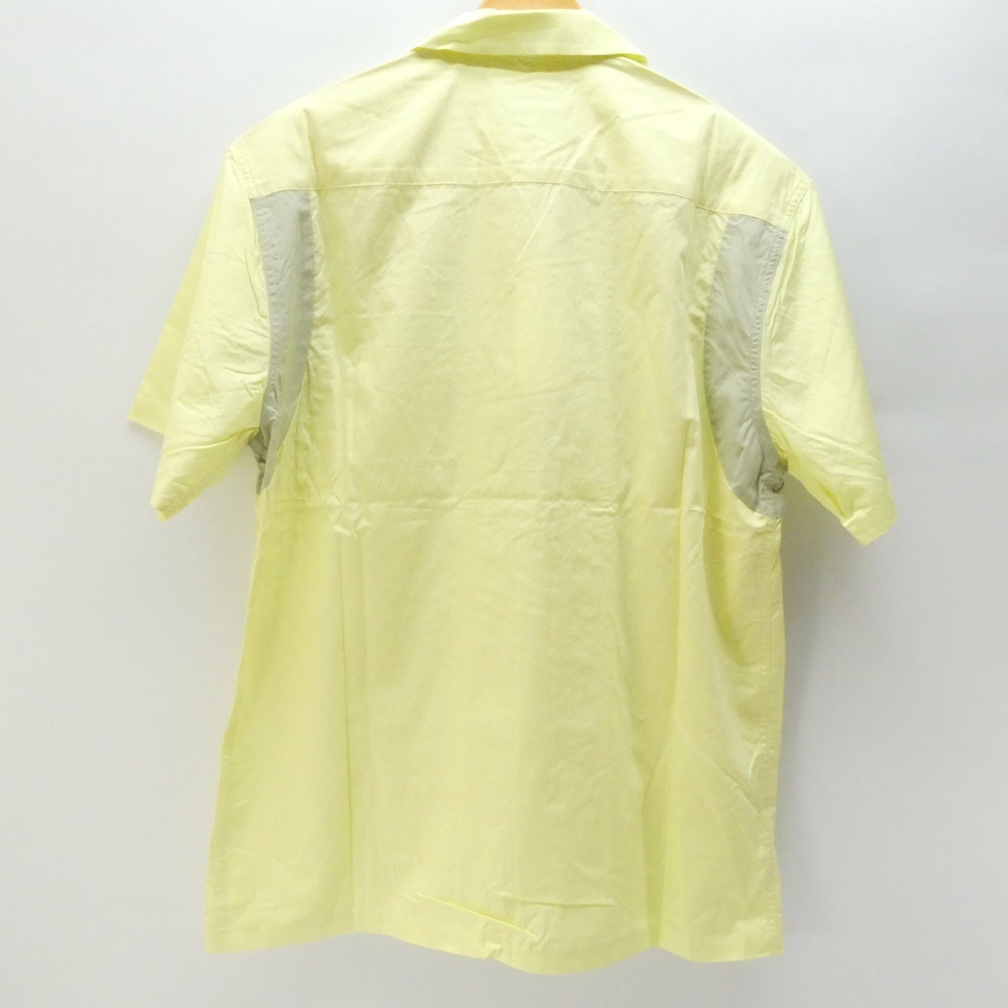 LIBERE Oversized Bowling Open Collar Lemon Yellow Shirt Size S