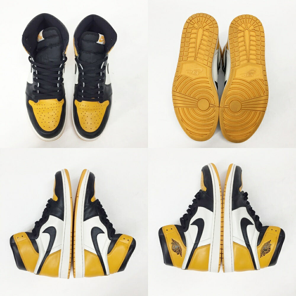 NIKE Air Jordan 1 Retro High OG Taxi Black Sneakers Size 12
