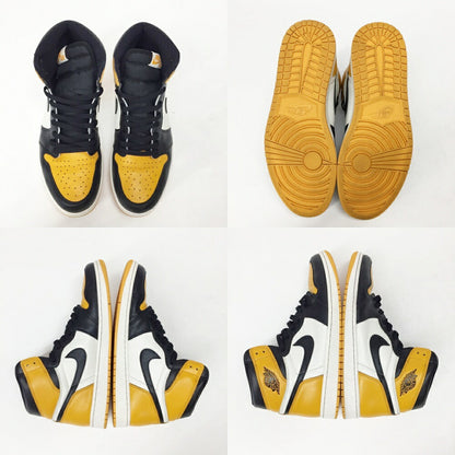 NIKE Air Jordan 1 Retro High OG Taxi Black Sneakers Size 12
