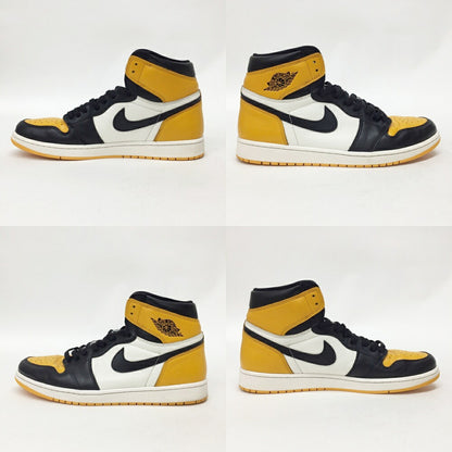 NIKE Air Jordan 1 Retro High OG Taxi Black Sneakers Size 12