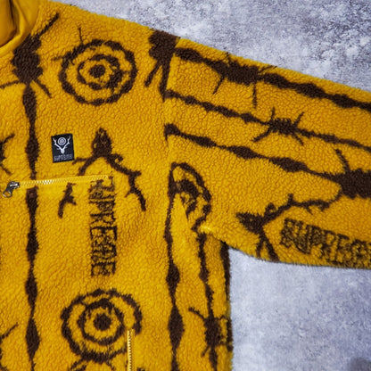 Supreme South2 West8 21SS Mustard Fleece Jacket Size XL