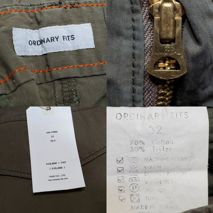 Ordinary Fits BAREFOOT M65 Cargo Pants Khaki Size 32