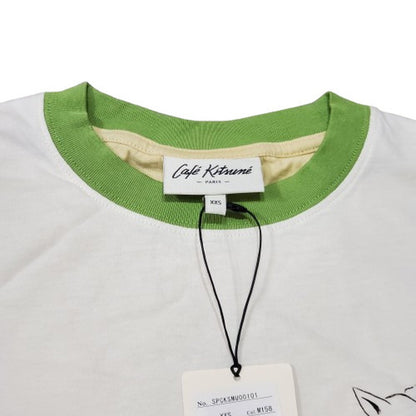 CAFE KITSUNE Cotton Barista Fox T-Shirt White Size XXS
