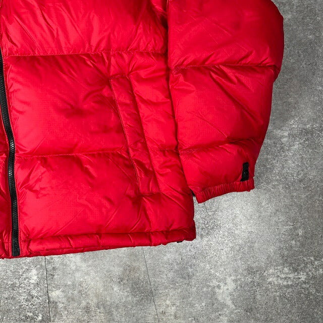 THE NORTH FACE Nuptse Down Jacket Red Black Size XL