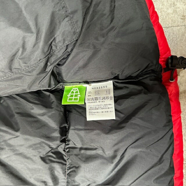 THE NORTH FACE Nuptse Down Jacket Red Black Size XL