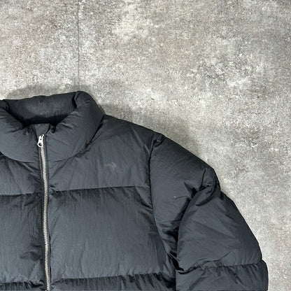 STUSSY Nylon Embroidered Logo Down Jacket Black Size S