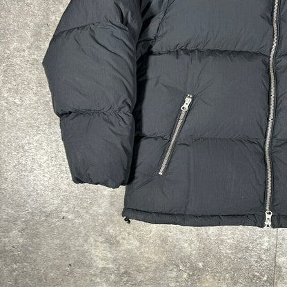 STUSSY Nylon Embroidered Logo Down Jacket Black Size S