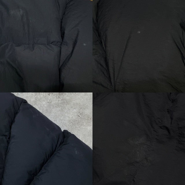 STUSSY Nylon Embroidered Logo Down Jacket Black Size S