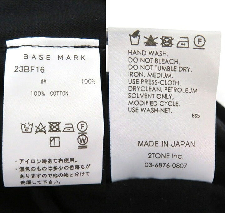 BASEMARK 23AW Asymmetry Big T-Shirt Black Size M