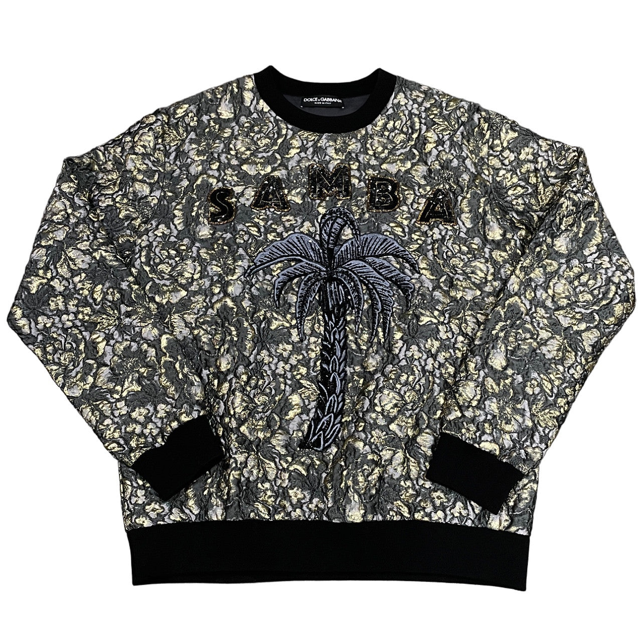 Dolce & Gabbana SAMBA Sequin 3D Jacquard Sweatshirt Size 50