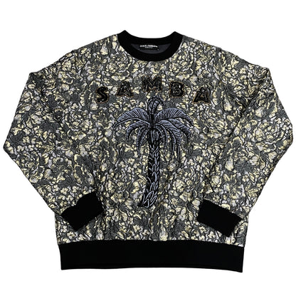 Dolce & Gabbana SAMBA Sequin 3D Jacquard Sweatshirt Size 50
