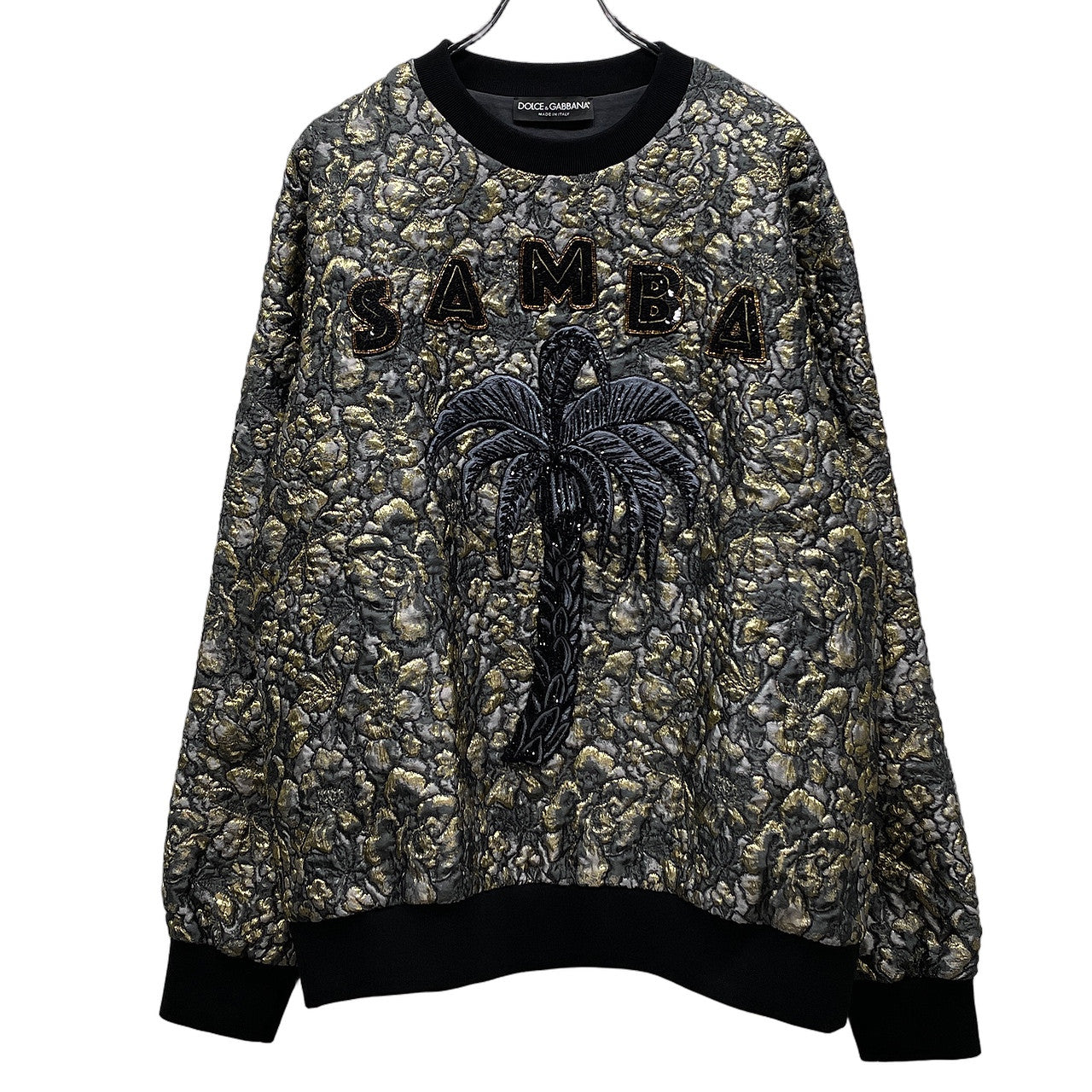 Dolce & Gabbana SAMBA Sequin 3D Jacquard Sweatshirt Size 50