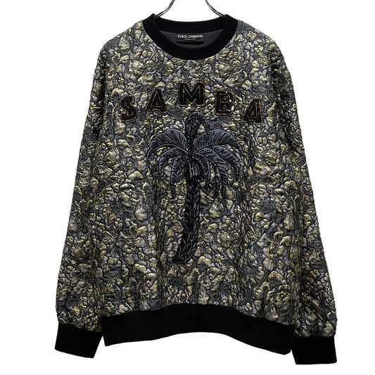 Dolce & Gabbana SAMBA Sequin 3D Jacquard Sweatshirt Size 50