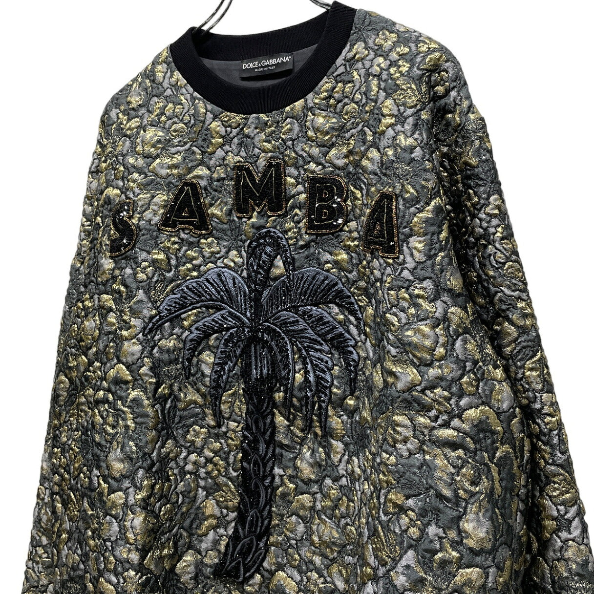 Dolce & Gabbana SAMBA Sequin 3D Jacquard Sweatshirt Size 50