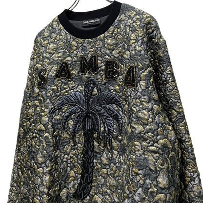 Dolce & Gabbana SAMBA Sequin 3D Jacquard Sweatshirt Size 50