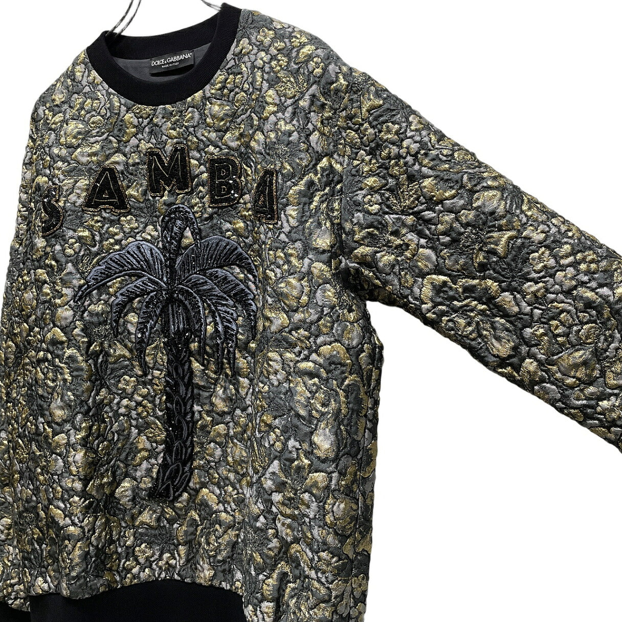Dolce & Gabbana SAMBA Sequin 3D Jacquard Sweatshirt Size 50