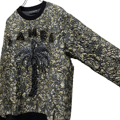 Dolce & Gabbana SAMBA Sequin 3D Jacquard Sweatshirt Size 50