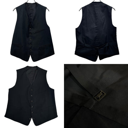 Yohji Yamamoto 90s COSTUME D'HOMME Black Cotton Vest Size L