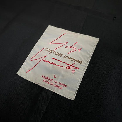 Yohji Yamamoto 90s COSTUME D'HOMME Black Cotton Vest Size L