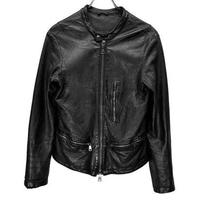 GIORGIO BRATO 15AW Lamb Leather Single Jacket Black Size 44