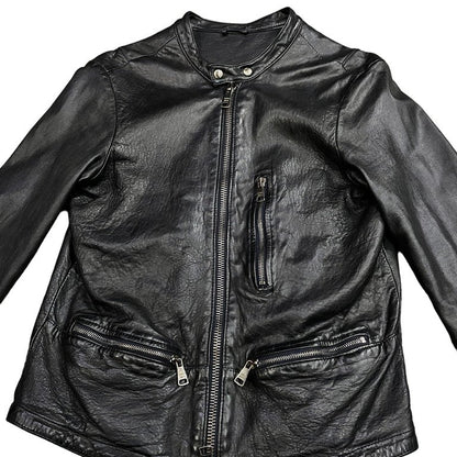 GIORGIO BRATO 15AW Lamb Leather Single Jacket Black Size 44