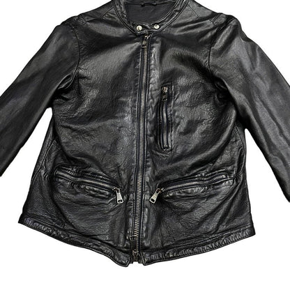 GIORGIO BRATO 15AW Lamb Leather Single Jacket Black Size 44