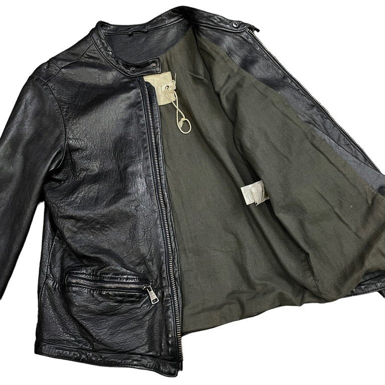 GIORGIO BRATO 15AW Lamb Leather Single Jacket Black Size 44