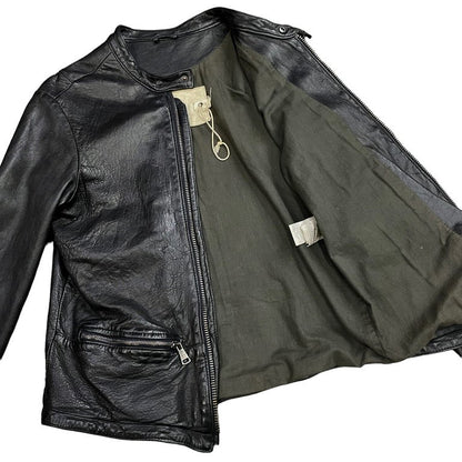 GIORGIO BRATO 15AW Lamb Leather Single Jacket Black Size 44