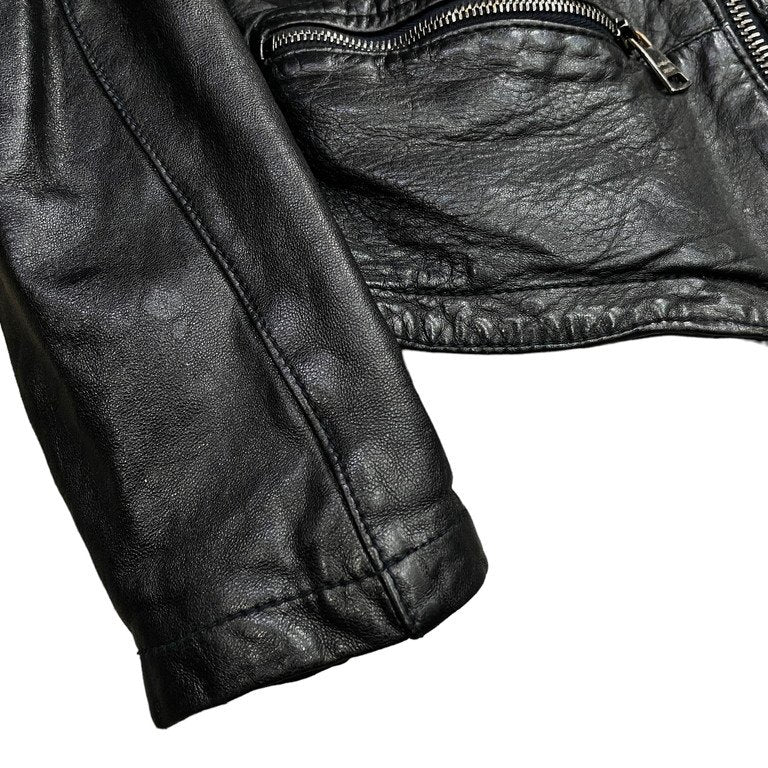 GIORGIO BRATO 15AW Lamb Leather Single Jacket Black Size 44