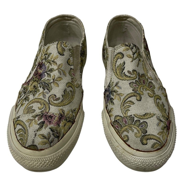 Yohji Yamamoto 11SS Gobelin Weave Slip-On Sneakers Size 2