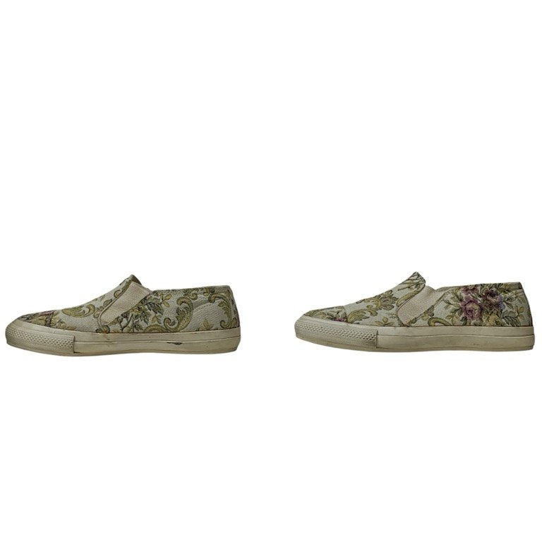 Yohji Yamamoto 11SS Gobelin Weave Slip-On Sneakers Size 2