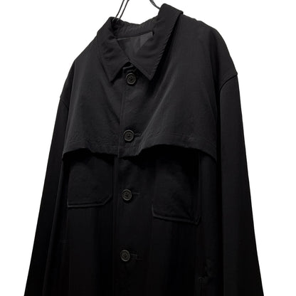 Yohji Yamamoto Archive 90s Wool Gabardine Coat Size M