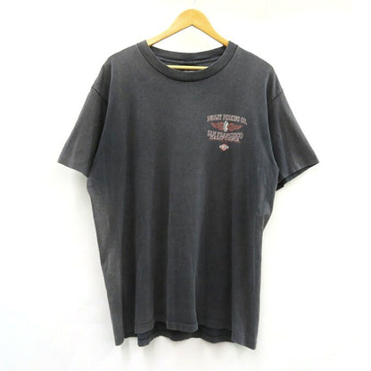 Harley-Davidson 90s USA Print Short T-Shirt Charcoal Size L