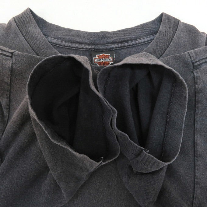 Harley-Davidson 90s USA Print Short T-Shirt Charcoal Size L