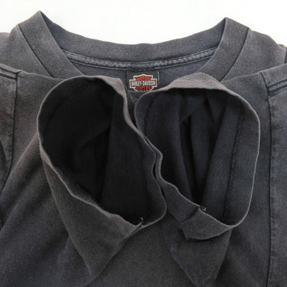 Harley-Davidson 90s USA Print Short T-Shirt Charcoal Size L