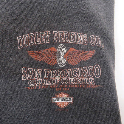 Harley-Davidson 90s USA Print Short T-Shirt Charcoal Size L